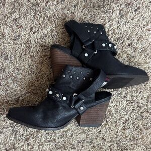 Coconuts by Matisse Black Studded Ankle Boots